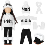 Bencailor 6 Pcs 18 Inch Christmas Doll Clothes and Accessories Winter Outfits Set Sweaters Trousers Hats Shoes Gloves for 18 Inc