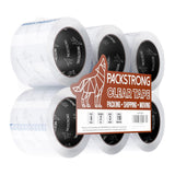 Packstrong Industrial Grade Clear Packing Tape 6 Rolls - 110 Yards per Roll - 3 Wide x 2.0 mil Thick, Acrylic Adhesive Heavy Dut