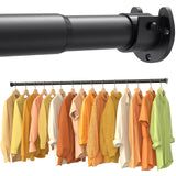 Closet Rods for Hanging Clothes, 17-84 Inch No-Cut Stepless Adjustable Closet Rod, 1.3 Inch Heavy Duty Metal Closet Hanging Rod 
