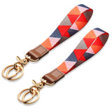 XCHIN Hand Wrist Lanyard Key Chain Holder -2PCS, Wristlet Strap for Key for Women & Men, Short Keychain Lanyard for Car Key
