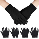 SATINIOR 24 Pairs Black Cotton Gloves Stretchy Work Gloves Reusable Soft Mitten for Men Women Working Handling Jewelry Doing Hou