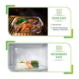(5-pack, 30oz) Glass Food Storage Containers with Lids - Leak Proof Meal Prep Lunch/Freezer Containers - Microwave Oven Dishwash