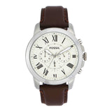 Fossil Grant Chronograph Beige Dial Men'S Watch - Fs4735