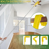 Newliton 17FT Extendable Duster with 2-9 ft Extension Pole for High Ceilings, Newliton Cobweb Duster for Ceiling Fans Hard-to-Reach Areas, Long Handle Microfiber Dusting Tool for Home Cleaning