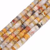 NITOPUPU 150Pcs 4 2mm Natural Crazy Lace Agate Spacer Stone Beads for Jewelry Making Supplies, Loose Semi Flat Round Gemstone T