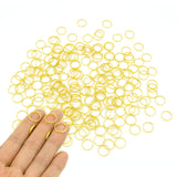 200pcs 12mm Mini Split Jump Ring with Double Loops Small Round Metal Golden Key Rings Connectors for Making Handwork Charms Pend