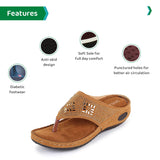 Ortho Joy Women & Girl Beige Slipper - 8 Uk,Beige,7,B08WJB2BWF