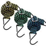 40 Inch Adjustable Flat Bungee Cord Flat Bungee Strap with Adjustable Length Metal Buckle and Hook for Camping Cargo Hand Carts 
