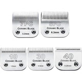 Dog Grooming Clipper Replacement Blades Compatible with Andis Pet Clipper/Oster A5/Wahl KM Series Dog Clipper,Ceramic Blade & St