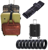 Lakshminarayan Sales 8Pc Luggage Suitcase Wheels Protector Covers + Add A Bag Luggage Strap,Adjustable Suitcase Belt (8Pcs Wheel
