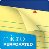 Ampad Perforated Pad, Size 8-1/2 x 11-3/4, Canary Yellow Paper, Legal Ruling, 50 Sheets Per Pad (20-260), 50 Count (Pack of 12)