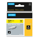 DYMO Rhino Permanent Vinyl Industrial Label Tape, 0.75 X 18 Ft, Black/White Print