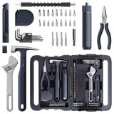 HOTO 40-Piece Tool Kit, Household Essentials tool set w/Smart Electric Screwdriver (LED, 3 Torque) + 14 Tools & 26 Accessories |