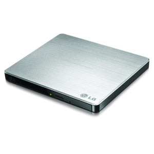 Lg Electronics 8X Usb 2.0 Super Multi Ultra Slim Portable Dvd+/-Rw External Drive With M-Disc Support, Retail (Silver) Gp60Ns50
