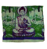 Reema Prints Women Silk Buddha Stole (Turquoise_50 X 180 Cm)