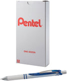 Pentel EnerGel Pearl Gel Pens, Blue Ink, Dozen