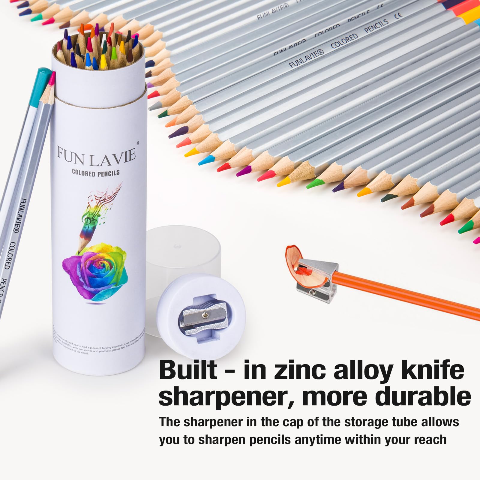 FUNLAVIE Colored Pencils 24 Coloring Pencils Premium Professional Art Drawing Pencil for Adults Coloring Book