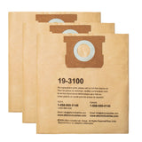 3 Pack STANLEY Filter Bag 19-3100, for 5-8 Gallon Wet/Dry Vacuum, Compatible with STANLEY SL18115 SL18115P SL18116 SL18116P SL18