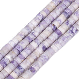 NITOPUPU 150Pcs 4 2mm Natural Purple Jade Spacer Stone Beads for Jewelry Making Supplies, Loose Semi Flat Round Gemstone Tube B