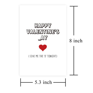 Alzombi Naughty Happy Valentine's Day Card, Adult Cheeky Love Card for Husband Boyfriend, Give Me The 'D' Tonight
