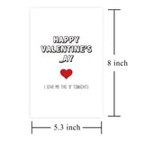 Alzombi Naughty Happy Valentine's Day Card, Adult Cheeky Love Card for Husband Boyfriend, Give Me The 'D' Tonight
