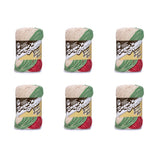 Lily SugarN Cream Holiday Stripes Yarn 6 Pack of 57g/2oz Cotton 4 Medium (Worsted) 95 Yards Knitting/Crochet
