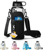 RRegeny Water Bottle Holder with Strap for Hydroflask 32oz 40oz Insulated Water Bottle, Carrier Sling Bag with Phone Pocket Wate