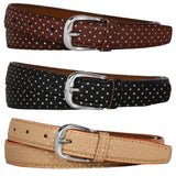 Sidewok Combo Of 3 Polka Dot Print Casual Sleek Belts For Women (SdwkGlblBBlkTanBrn)