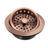 Westbrass D214-50-11 3-1/2 Post Style Large Kitchen Sink Basket Strainer, Antique Copper (50-Pack)