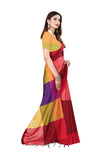 Dhruvi Trendz Womens Banarasi Cotton & Silk Saree With Blouse Piece (Dt-S1763&B4_Red)