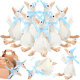Halloscume One Silly Goose Party Favors Stuffed Animal Plush Toy and Mini Birthday Party Hats with Ribbon Bow(Blue,10 Set)
