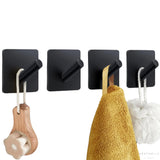 AESTHELIV Adhesive Hooks- 4 Pcs, Towel Hooks for Inside Shower, Heavy-Duty Adhesive Wall Hook, Rust-resitant Hooks for Hanging, 