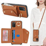 Lipvina for Samsung Galaxy A03s 5G Case with Card Holder and Strap - Zipper Pocket,Crossbody Lanyard Strap,Credit Card Holder,St