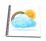 3d Rose Db 101664 1 A Cute Sun, Cloud And Rainbow For Kids Drawing Book, 8 By 8