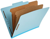 Amazon Basics Classification Folder with Prongs, 100% Recycled, 2 Dividers, 2 Embedded, 12.17 x 10.39 inch (Letter) Size, Light 
