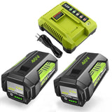 Moticett 40 Volt Battery and Charger Replacement for Ryobi 40V Battery and Charger Kit 6.0 Ah Lithium-Ion Battery Set OP40602