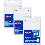 Avery Printable All-Purpose Removable Labels, 2 x 4 White, Write or Print, Great for Organization Projects, 300 Customizable Bla