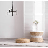 Living District Indoor Modern Home Decorative Bright Ceiling Carmella 6 Lights Pendant In Black