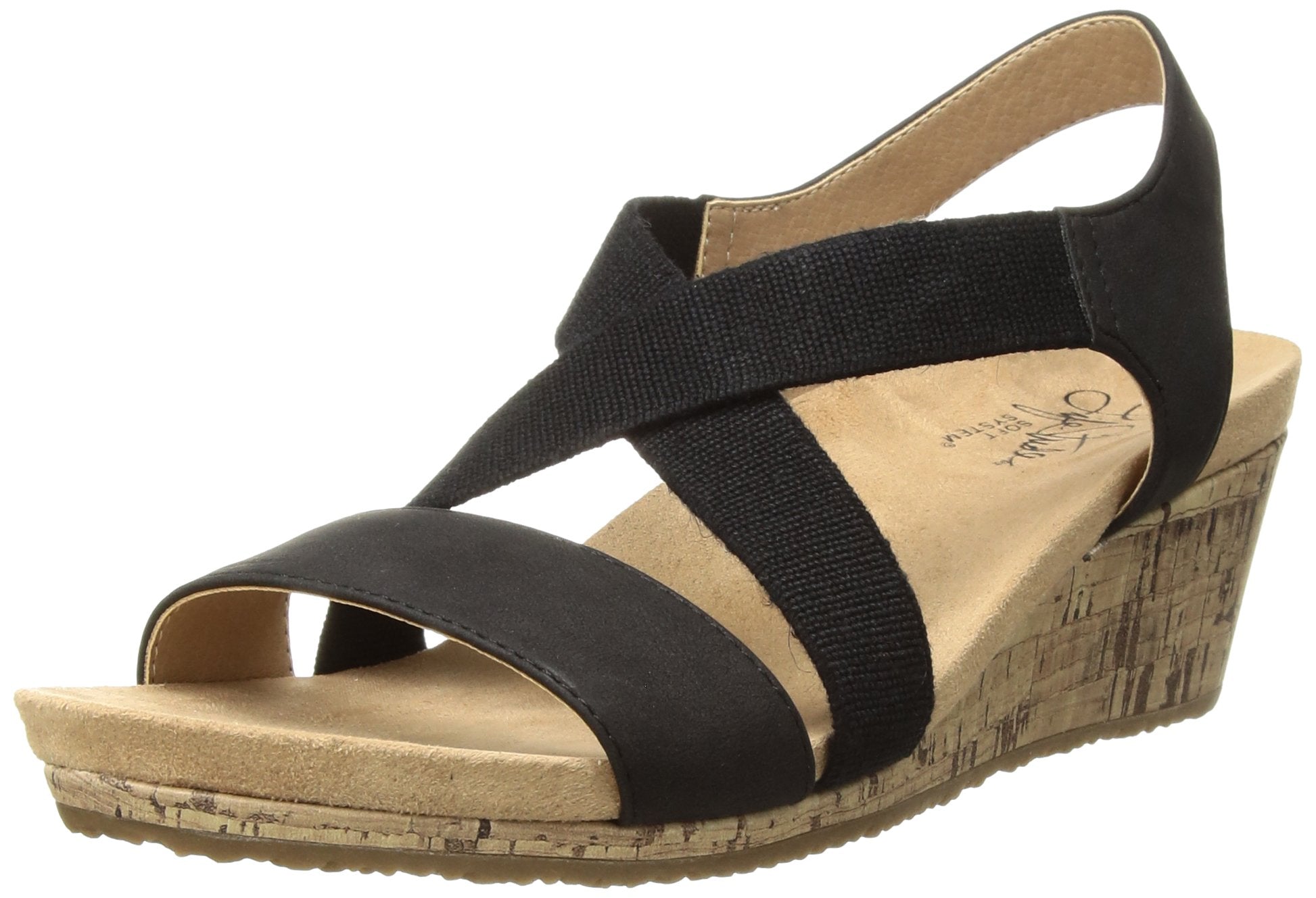 LifeStride Women's Mexico Sandal, black, 8 M US