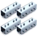 Shimeyao 4 Pcs Strut Channel Bracket Galvanized Steel 3.5 mm Thickness U Shaped Splice Connector Joiner Extend Mounting Bracket 