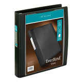 Office Depot Brand EverBind View Binder with OneTouch EasyOpen Locking DRing, 1 1/2 Rings, Black Smoke