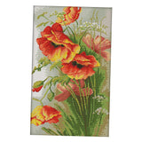 Sydl 100% Cotton Embroidery Kits Flowers Pattern Thread Needles Tools Kit 33X50Cm| Embroidery & Cross Stitch |Crafts