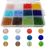 Gocelyn 2160pcs 3mm 8/0 Round Smooth Craft Pony Loose Spacer Glass Beads for DIY Jewelry Making Gifts Bracelets Necklace Pendant