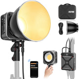 Zhiyun LED Video Light MOLUS G200 COB 200W Bowens Mount Continuous Output Light,Bi-Color 2700K-6500K,Peak Brightness 61500Lux w/