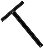 Better Office Products T Square, T Ruler, 18 inch Metal T Ruler Carbon Steel Ruler, Double Sided Standard & Metric Laser Printed