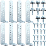 MorningRo 8 Pack Hurricane Condenser Brackets with Screws 4-1/4'' Hurricane Clips Universal Tie Down Kit Heavy-Duty Galvanized S