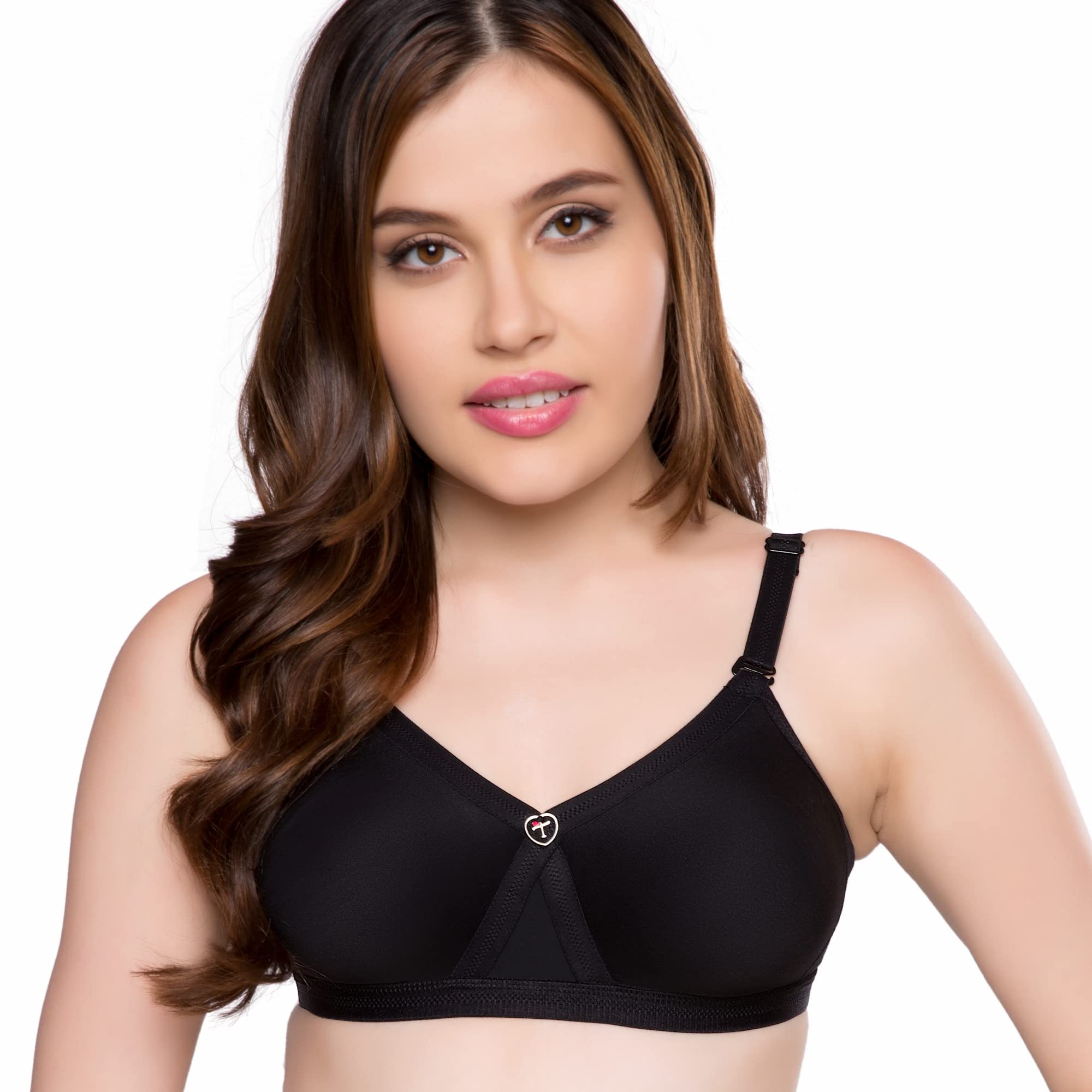 Trylo Pinky Strapless 38 Black D - Cup,BLACK,38,B09SHBHP78
