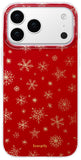 SCORPIFY for iPhone 17 Pro Max Case [Compatible with MagSafe] with Merry Christmas Golden Flakes Design,Cute Red Gold Snowflake 