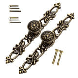 dophee 2Pcs Vintage Style Pulls Handles, Antique Bronze Cabinet Knobs for Furniture Drawer Dresser Closet Wardrobe Cupboard Kitc