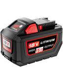 BatFance 15.0Ah M-18 Battery Replacement for Milwaukee 18V Battery High Output Compatible with Milwaukee 18 Volt Lithium-Ion Bat